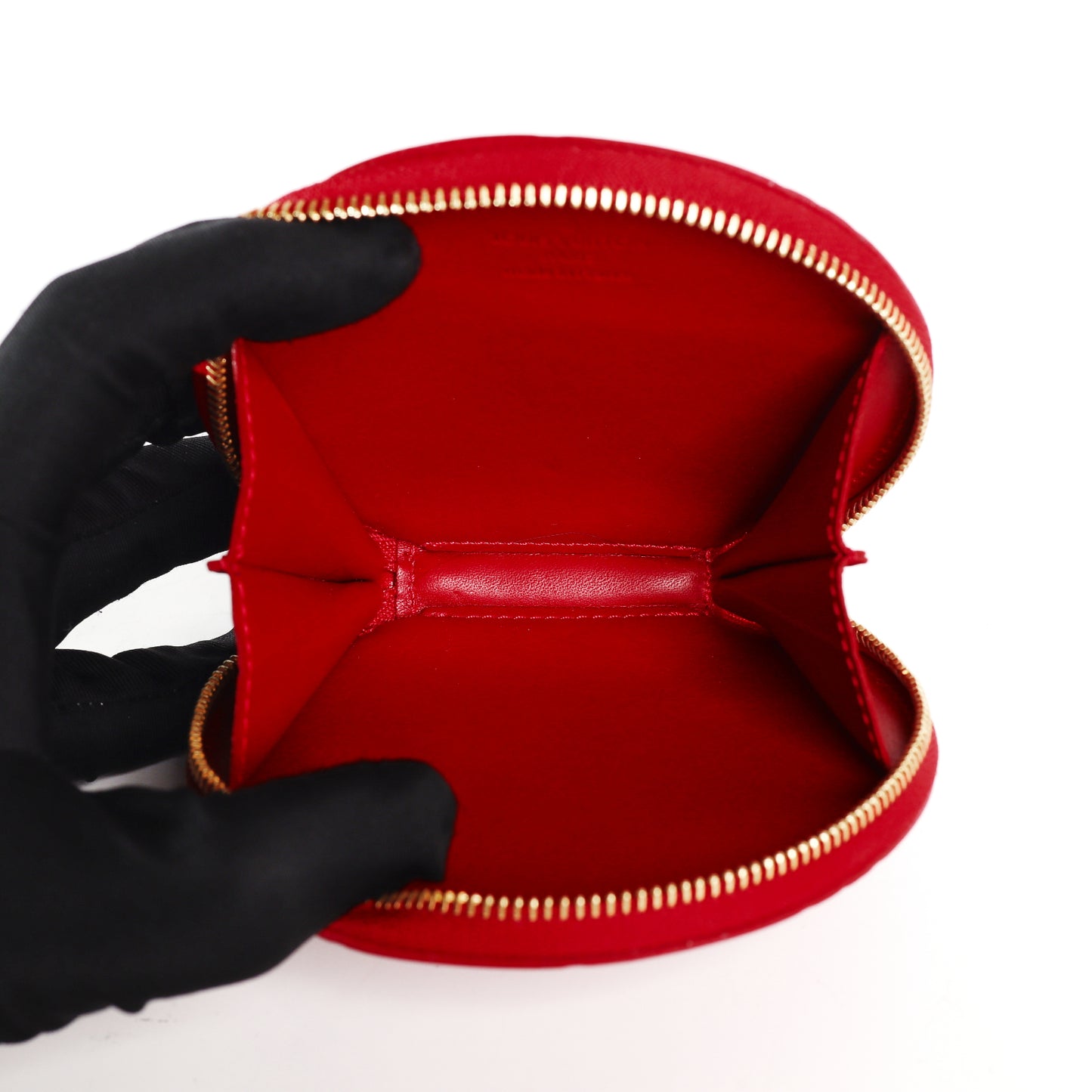 Pre-Owned Louis Vuitton Round Red Patent Leather Coin Purse 48552911