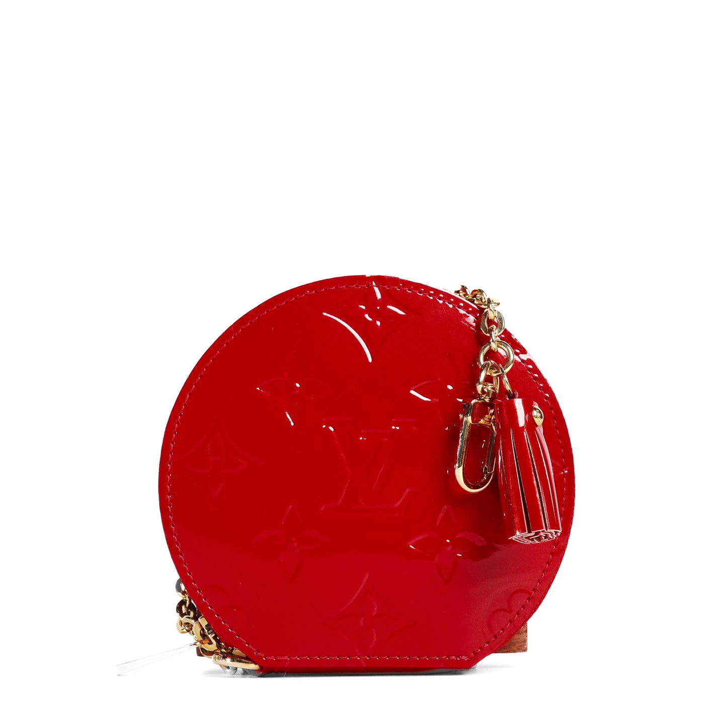 Pre-Owned Louis Vuitton Round Red Patent Leather Coin Purse 48552911