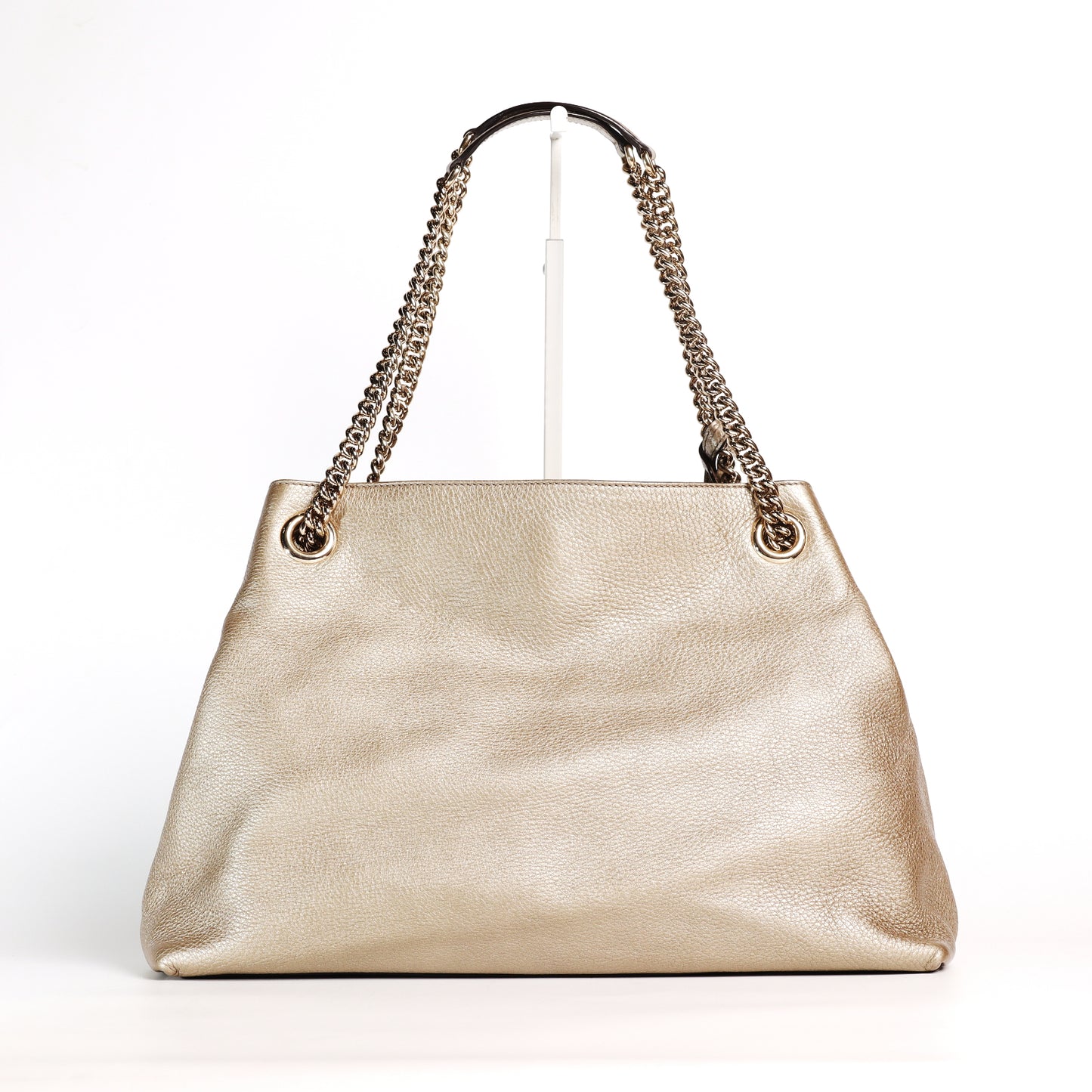 Pre-Owned Gucci Soho Metallic Gold Calfskin Shoulder Bag 48666396