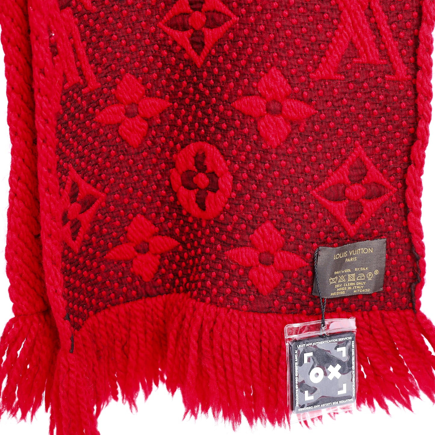 Pre-Owned Louis Vuitton Red Wool Scarf 48945051