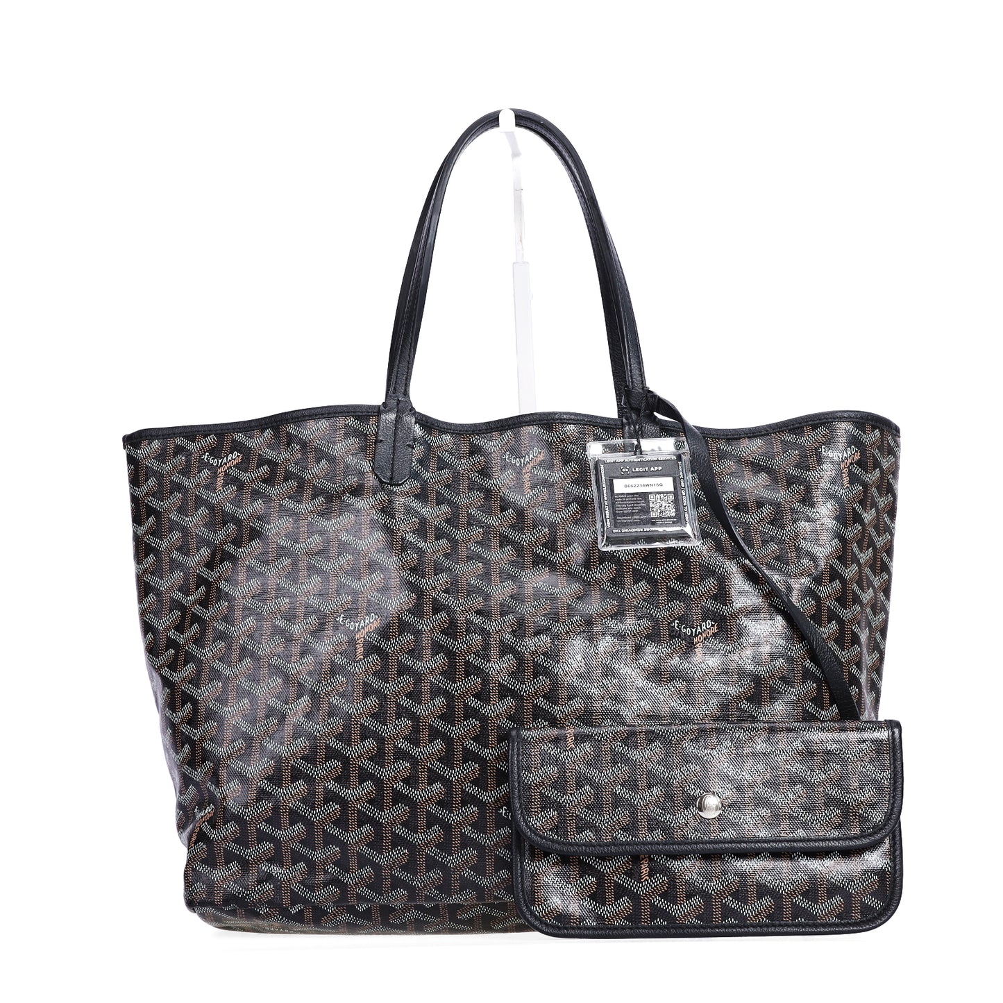 Pre-Owned Goyard Saint Louis Black Coated Canvas Top Handle Bag 49664840