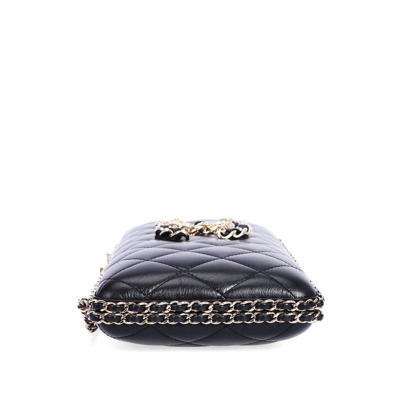 Pre-Owned Chanel Black Quilted Lambskin Evening Clutch Shoulder Bag 50505901