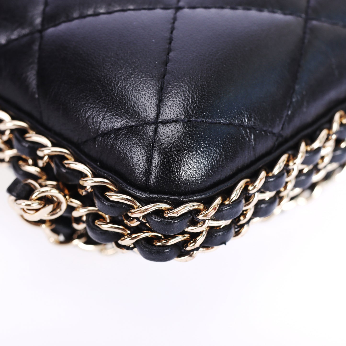 Pre-Owned Chanel Black Quilted Lambskin Evening Clutch Shoulder Bag 50505901