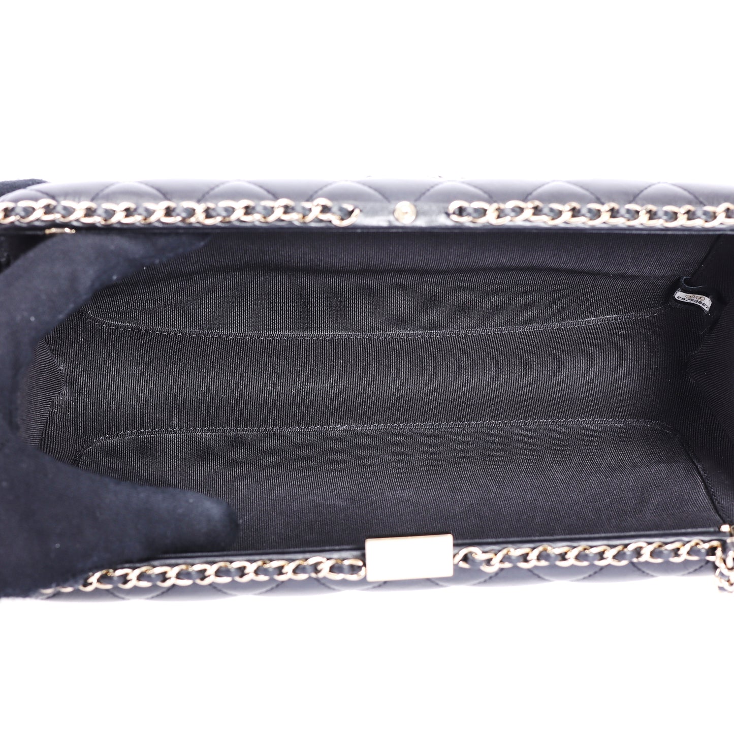 Pre-Owned Chanel Black Quilted Lambskin Evening Clutch Shoulder Bag 50505901