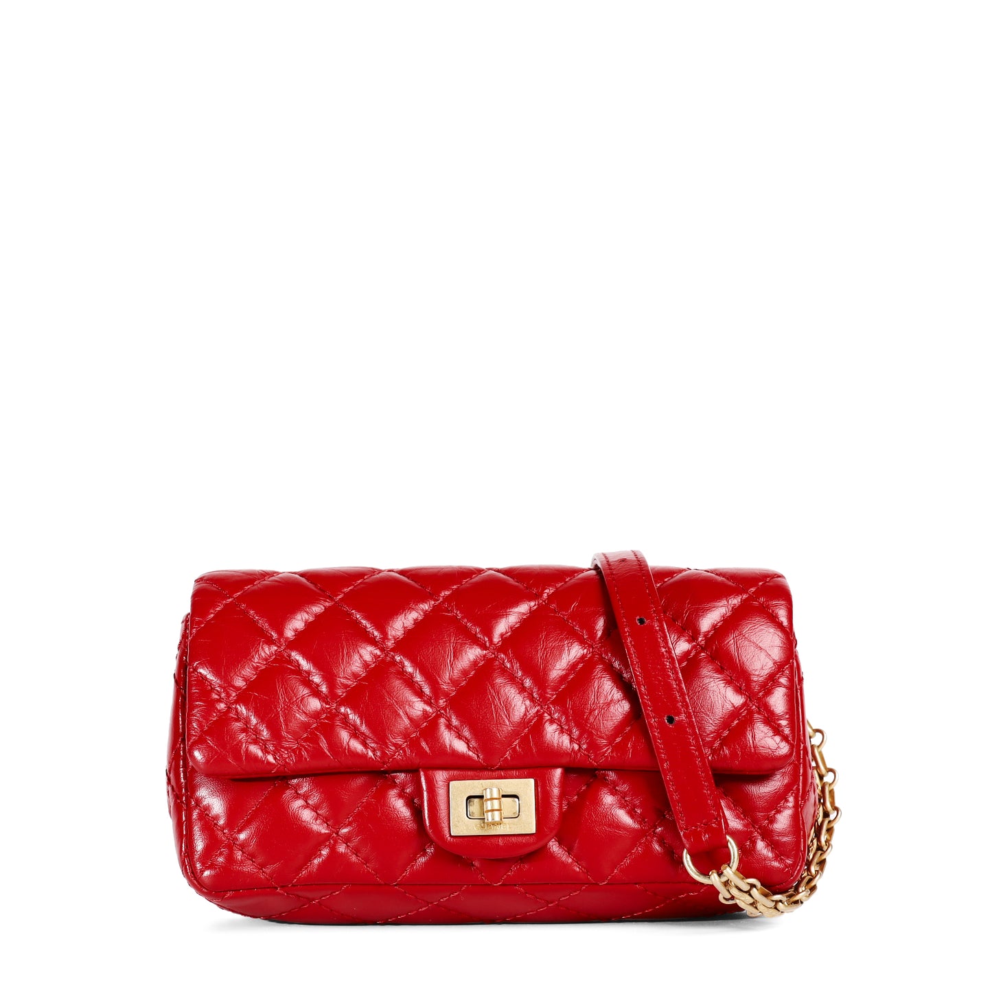 Pre-Owned Chanel Reissue Red Calfskin Shoulder Bag 51727177