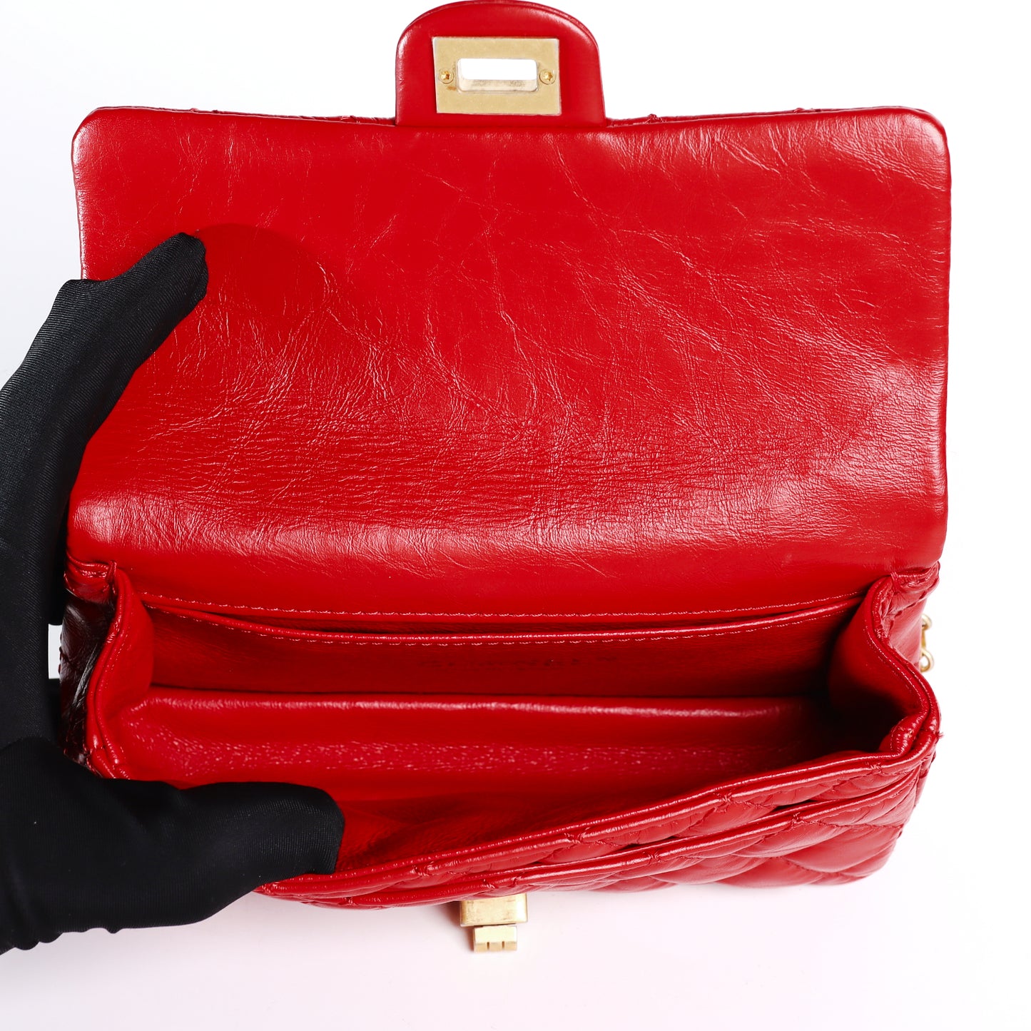 Pre-Owned Chanel Reissue Red Calfskin Shoulder Bag 51727177