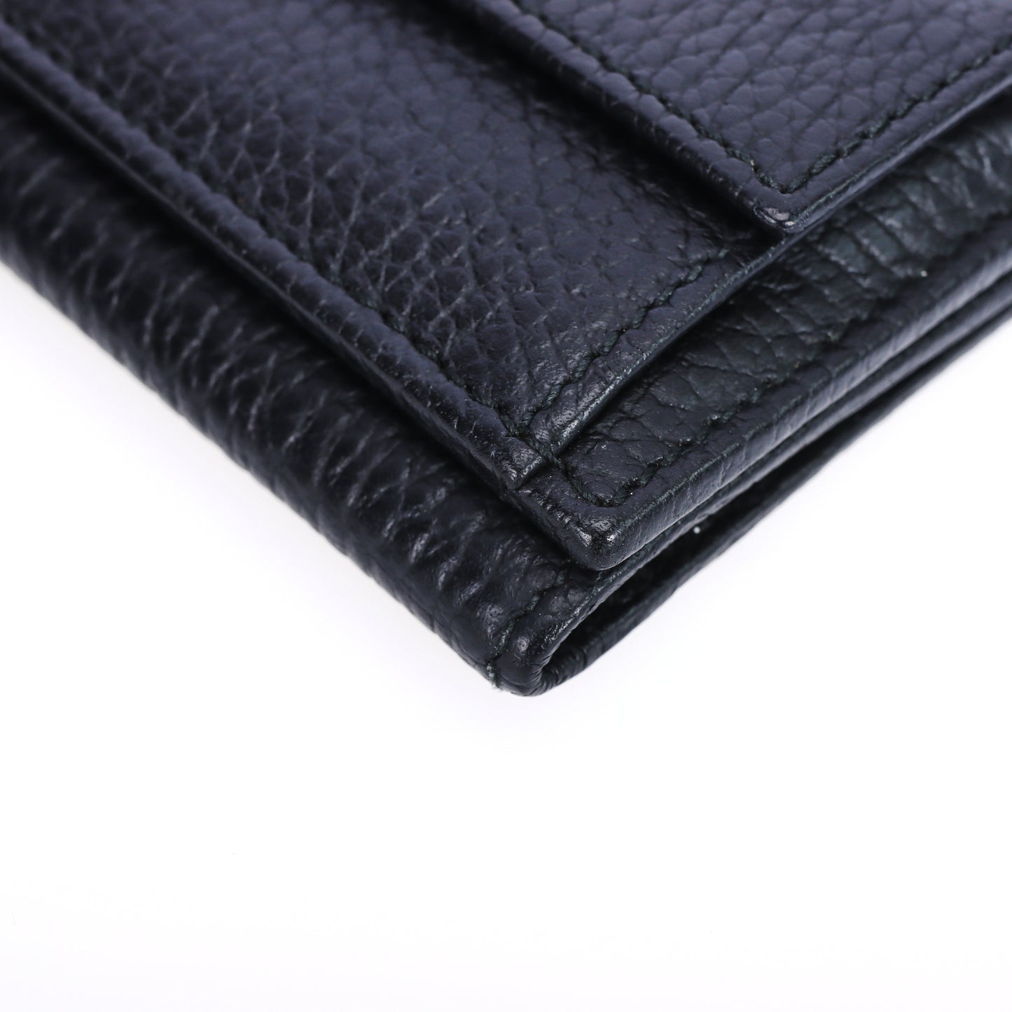 Pre-Owned Gucci Black Calfskin Wallet 52151643