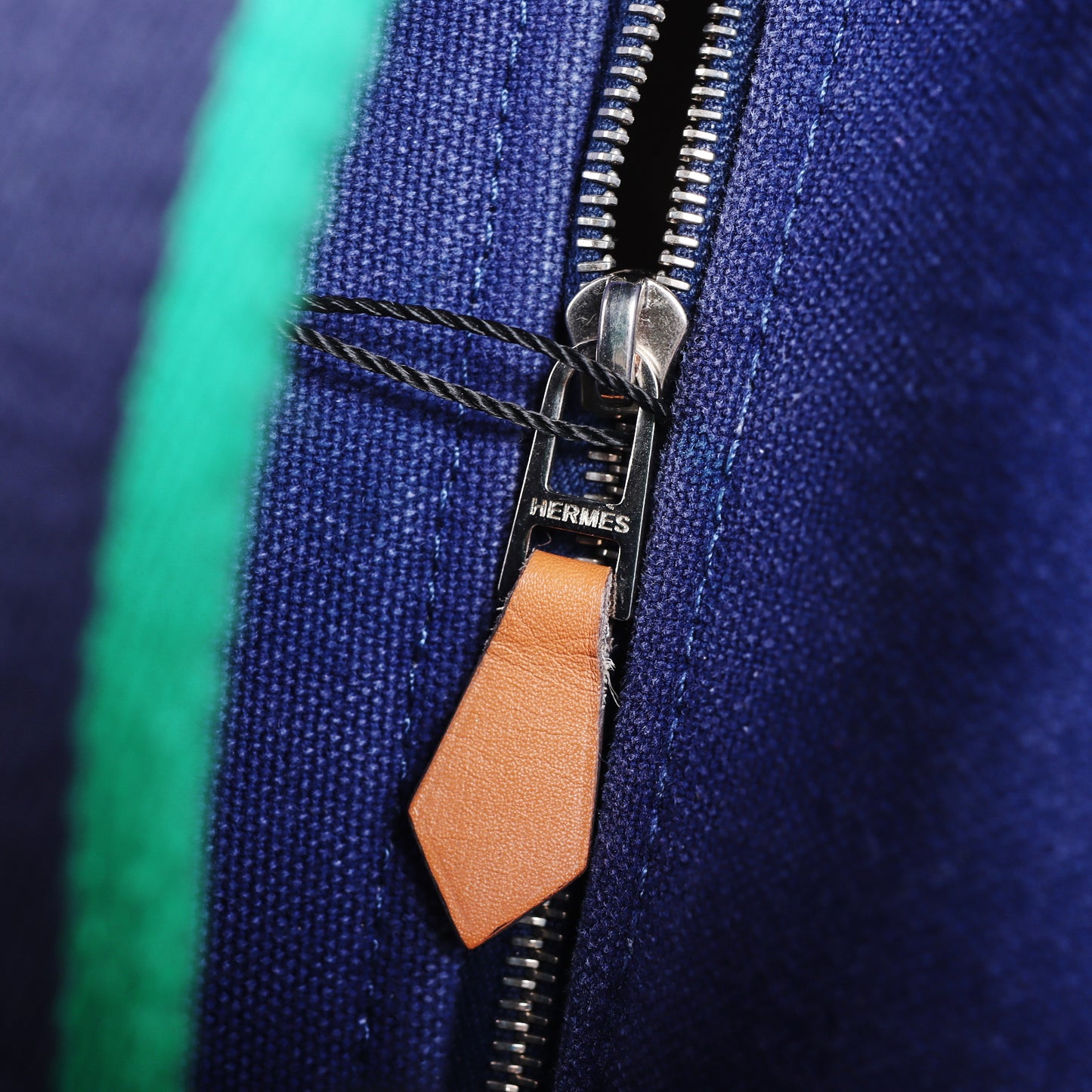 Pre-Owned Hermès Bride-a-Brac Blue Canvas Top Handle Bag 52400618L