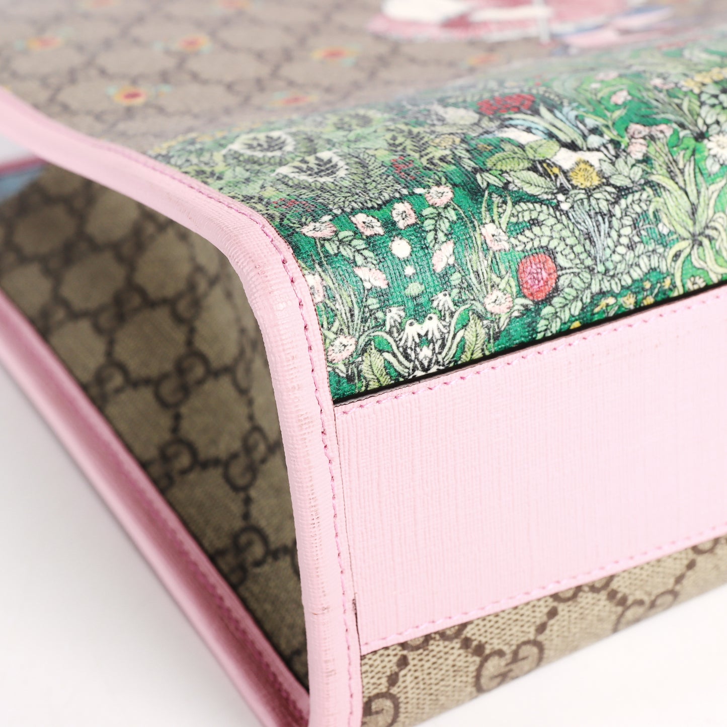 Pre-Owned Gucci Rabbit GG Supreme Beige Coated Canvas Shoulder Bag 52678837