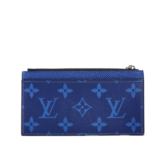 Pre-Owned Louis Vuitton Monogram Cobalt Blue Coated Canvas Card Holder 53281465