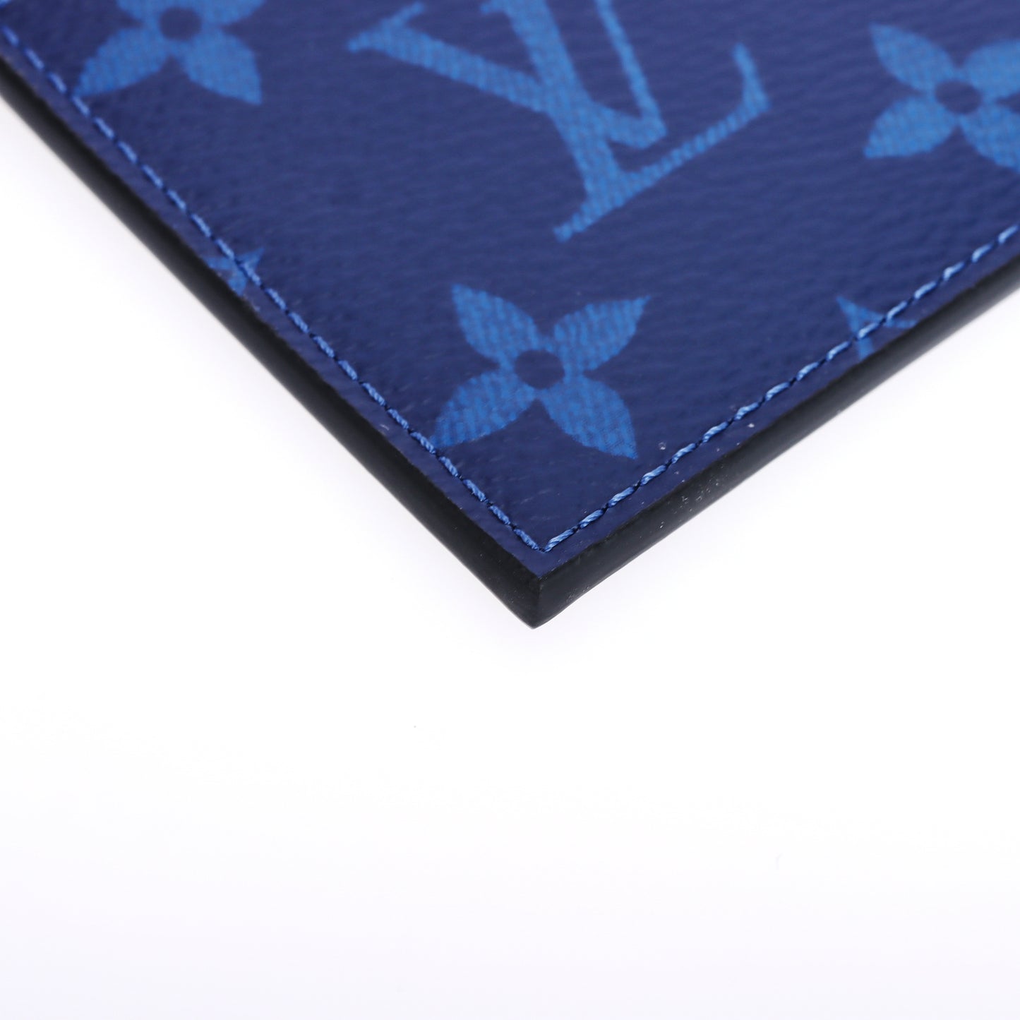 Pre-Owned Louis Vuitton Monogram Cobalt Blue Coated Canvas Card Holder 53281465