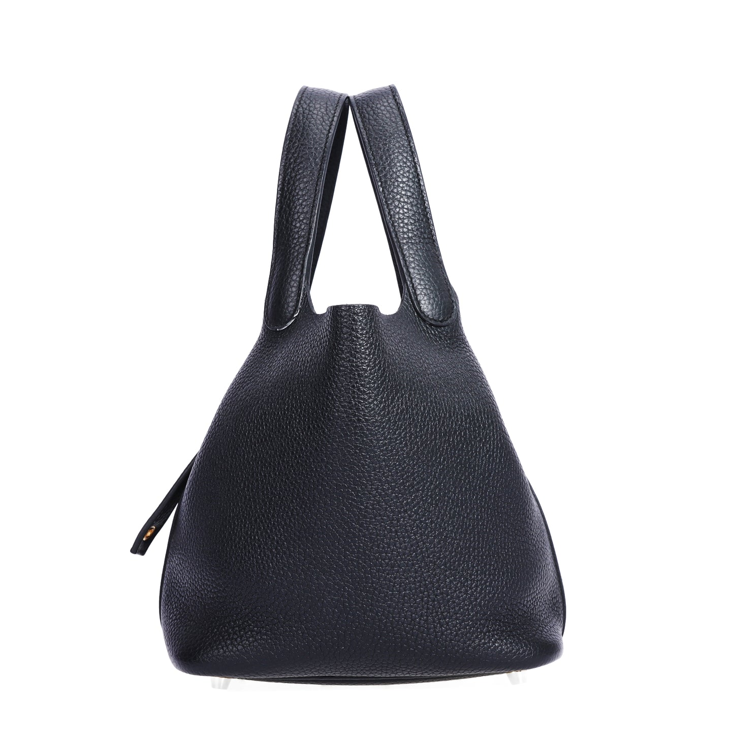 Pre-Owned Hermès Picotin Lock Black Taurillon Clémence Leather Top Handle Bag 53350275 L