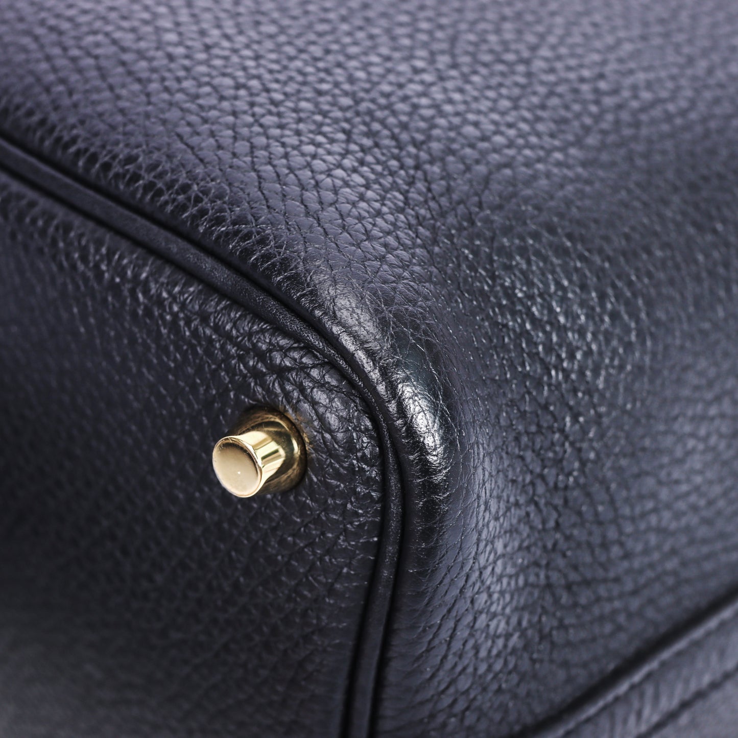 Pre-Owned Hermès Picotin Lock Black Taurillon Clémence Leather Top Handle Bag 53350275 L