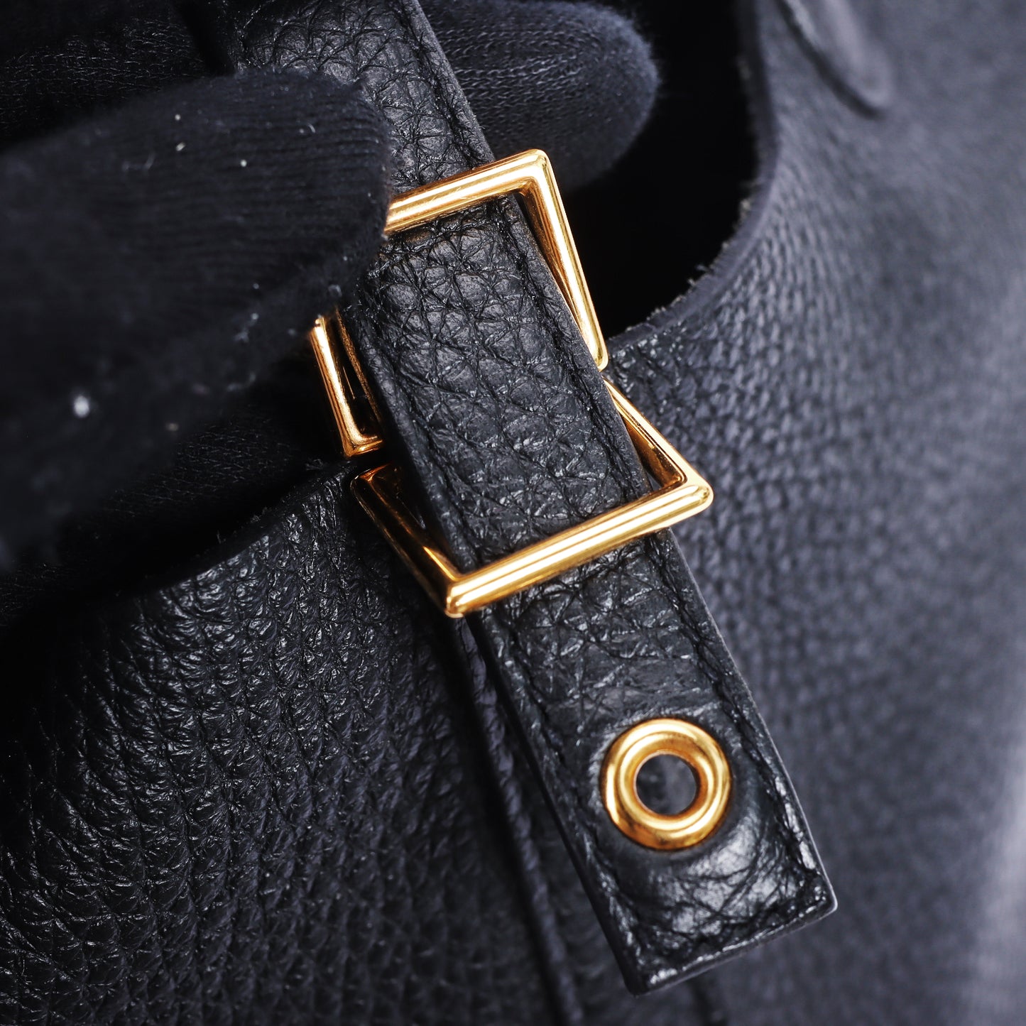 Pre-Owned Hermès Picotin Lock Black Taurillon Clémence Leather Top Handle Bag 53350275 L