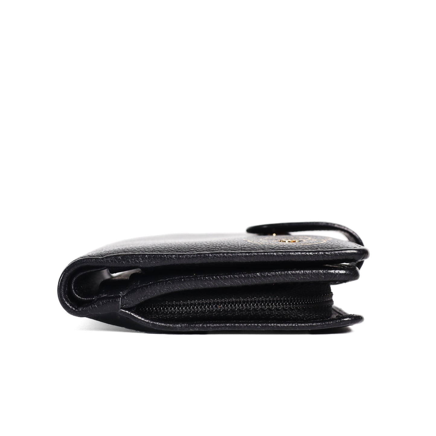 Pre-Owned Chanel Camellia Black Caviar Calfskin Wallet 55030173
