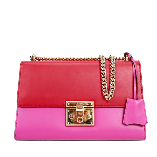 Pre-Owned Gucci Padlock Red Calfskin Leather Shoulder Bag 55127709