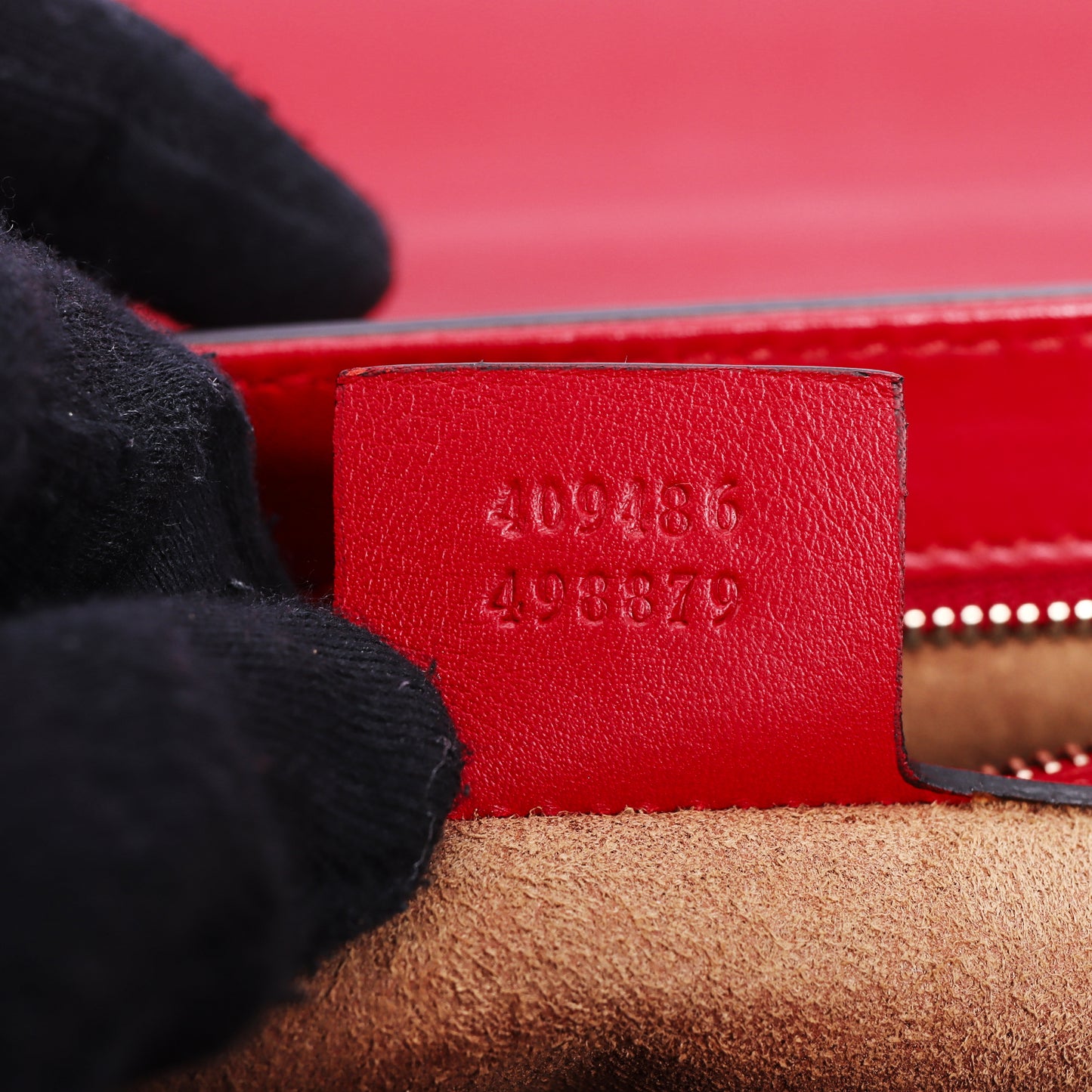 Pre-Owned Gucci Padlock Red Calfskin Leather Shoulder Bag 55127709