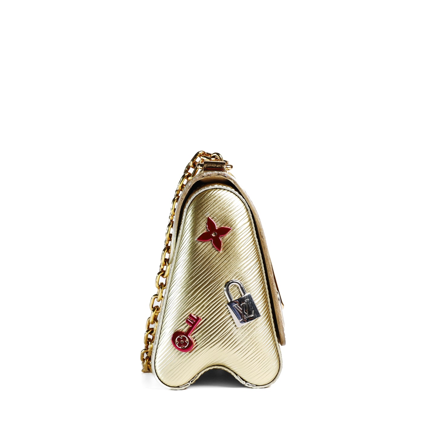 Pre-Owned Louis Vuitton Twist Love Lock Epi Leather Yellow Calfskin Wallet on Chain 55374763