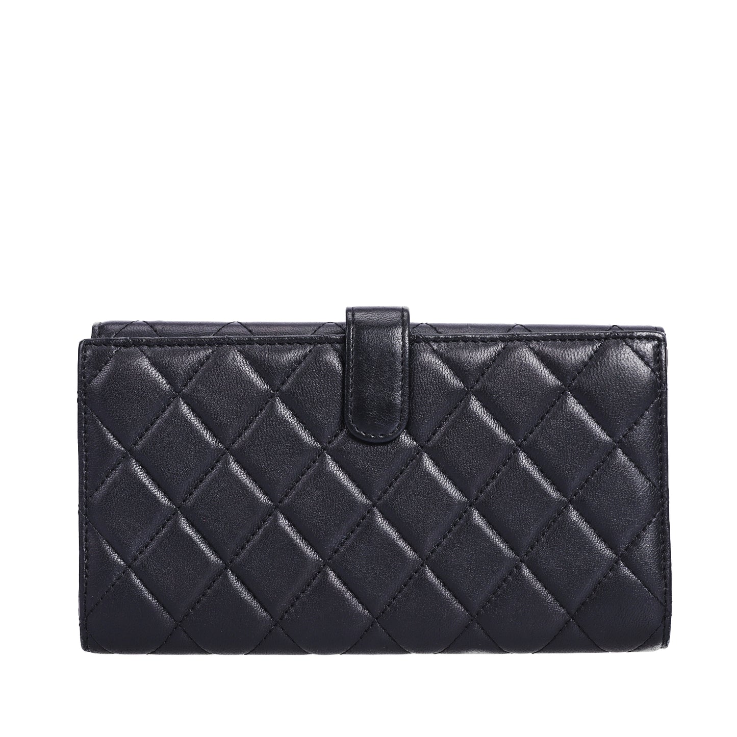 Pre-Owned Chanel Classic Black Lambskin Leather Long Wallet 55598247