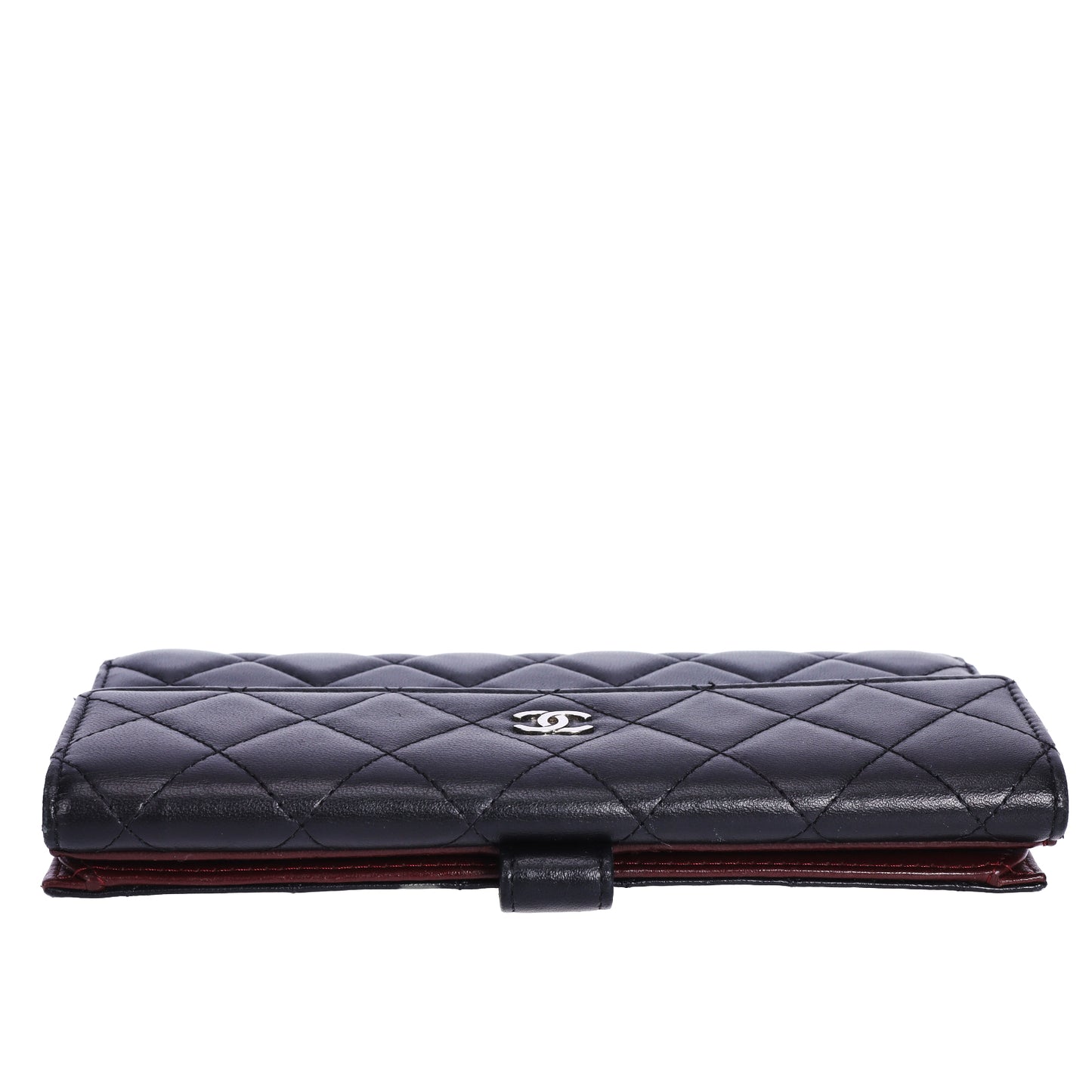 Pre-Owned Chanel Classic Black Lambskin Leather Long Wallet 55598247