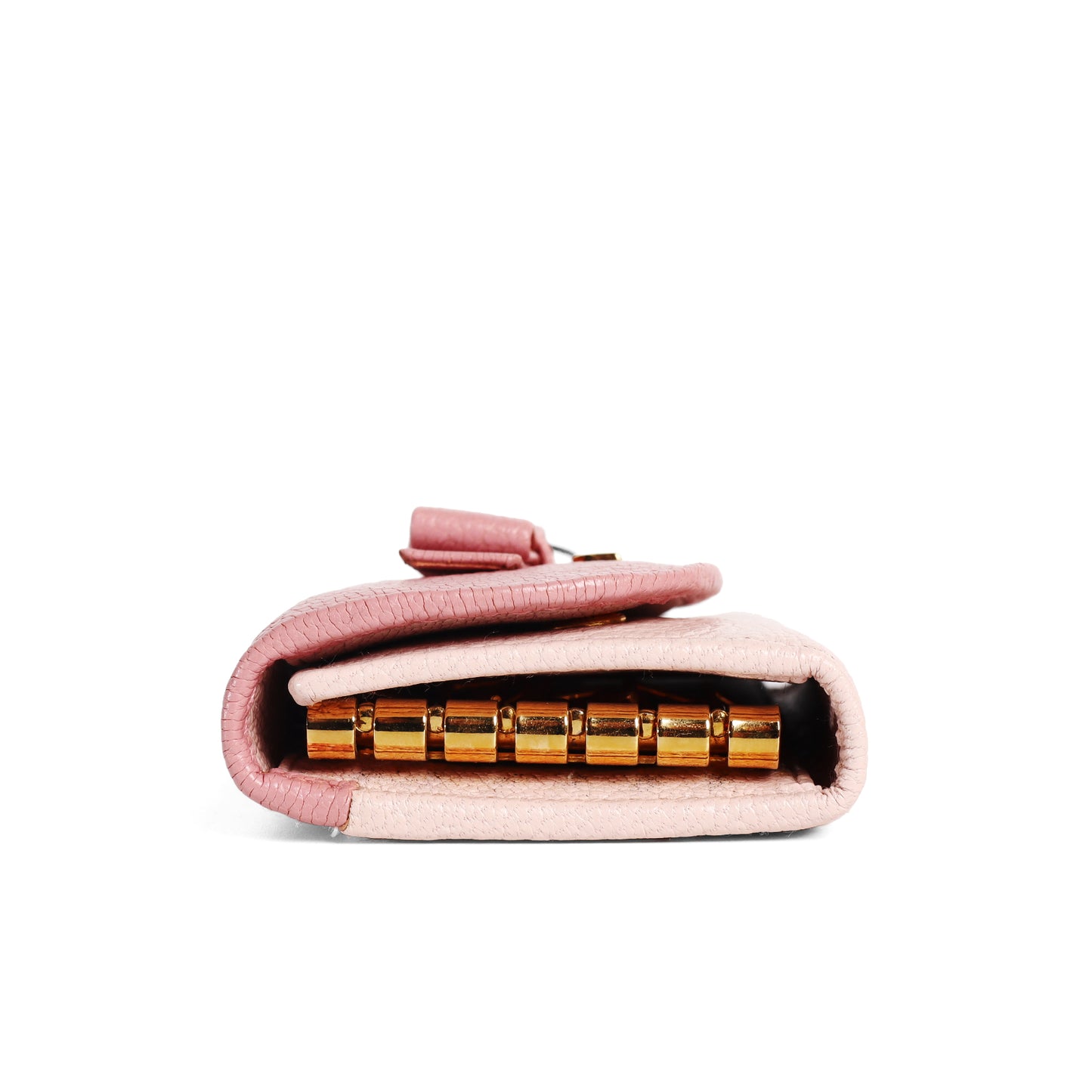 Pre-Owned Miu Miu Bow Pink Calfskin Key Pouch 55977741