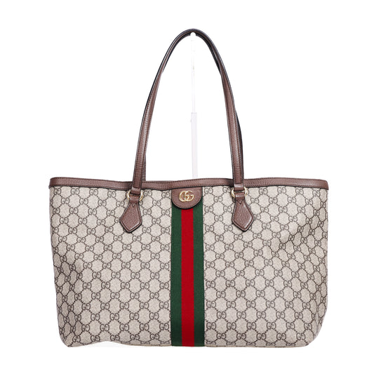 Pre-Owned Gucci Ophidia Beige GG Supreme Beige Coated Canvas Tote Bag 56400282