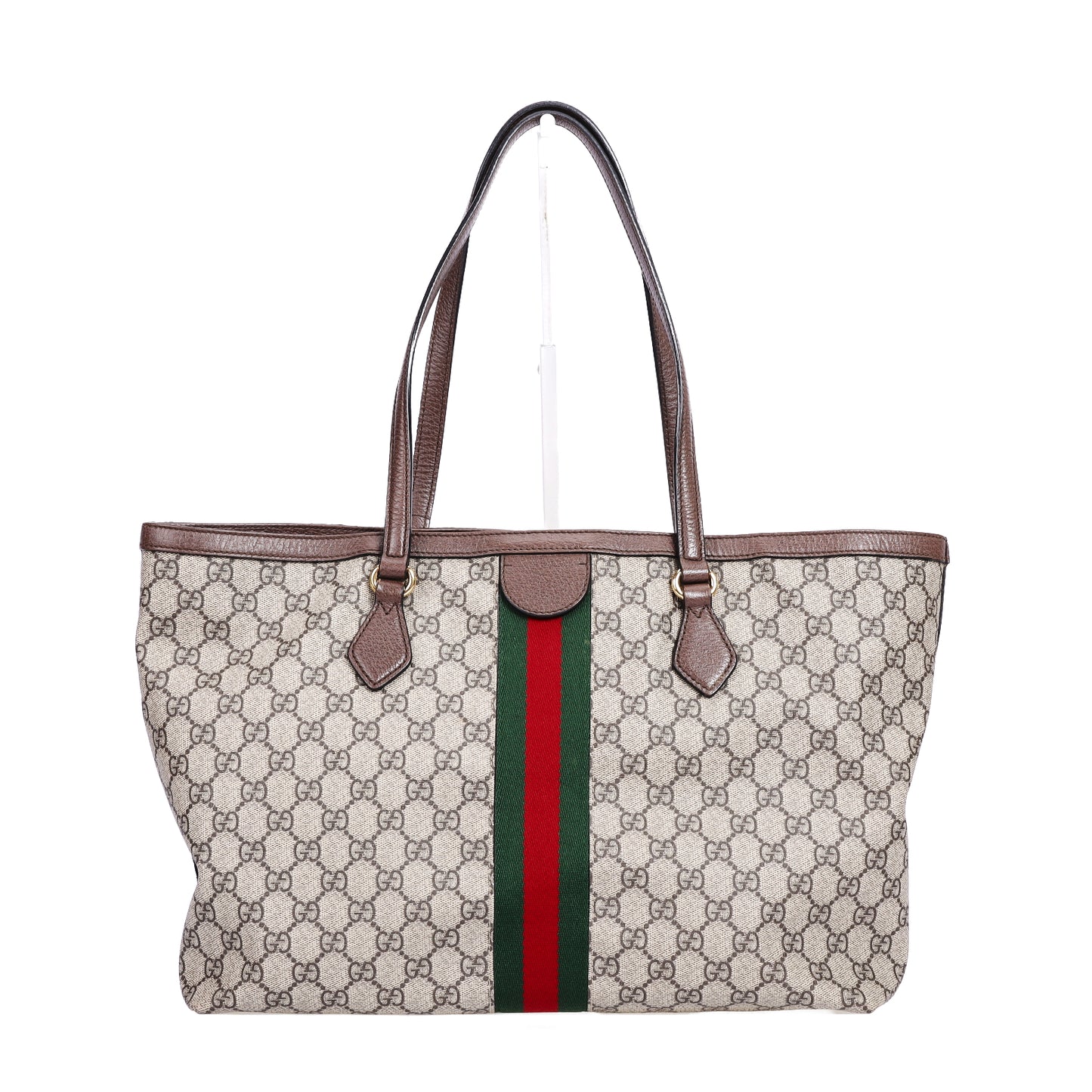 Pre-Owned Gucci Ophidia Beige GG Supreme Beige Coated Canvas Tote Bag 56400282