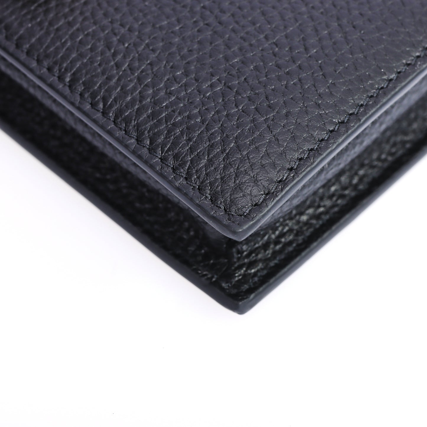 Pre-Owned Gucci Interlocking G Black Calfskin Wallet on Chain 57212467