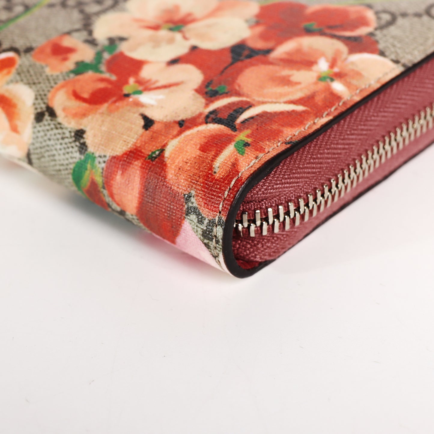 Pre-Owned Gucci GG Blooms Multicolour Coated Canvas Zip-Around Wallet 57217809