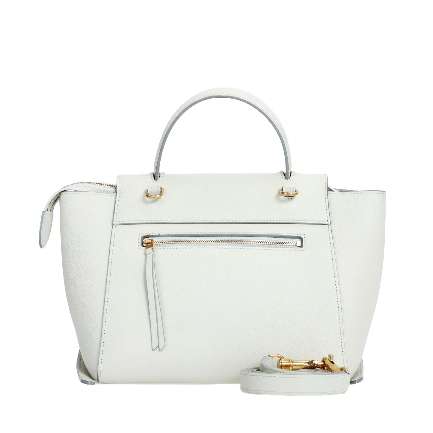 Pre-Owned Celine Light Green Grained Calfskin Shoulder Bag 57871147