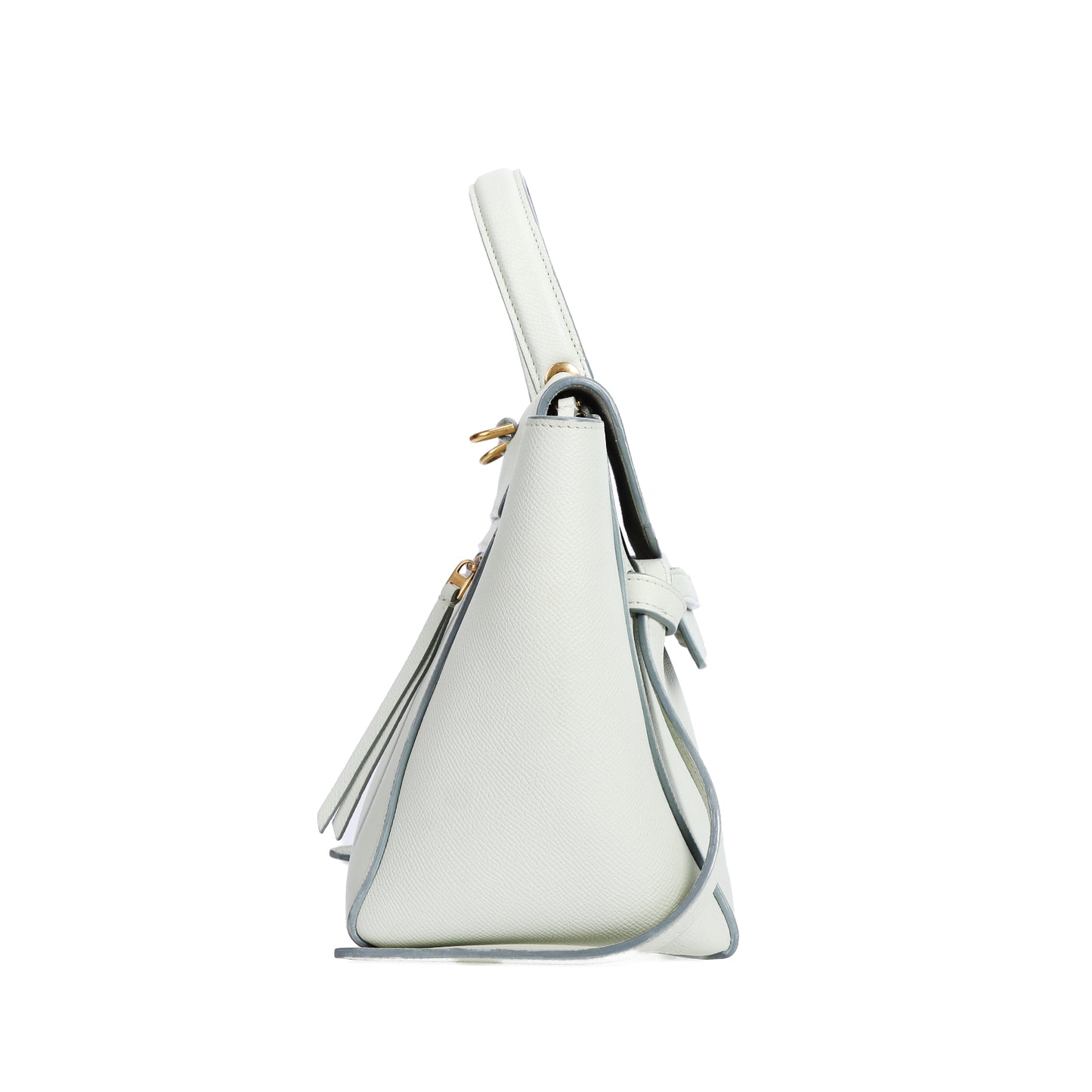 Pre-Owned Celine Light Green Grained Calfskin Shoulder Bag 57871147