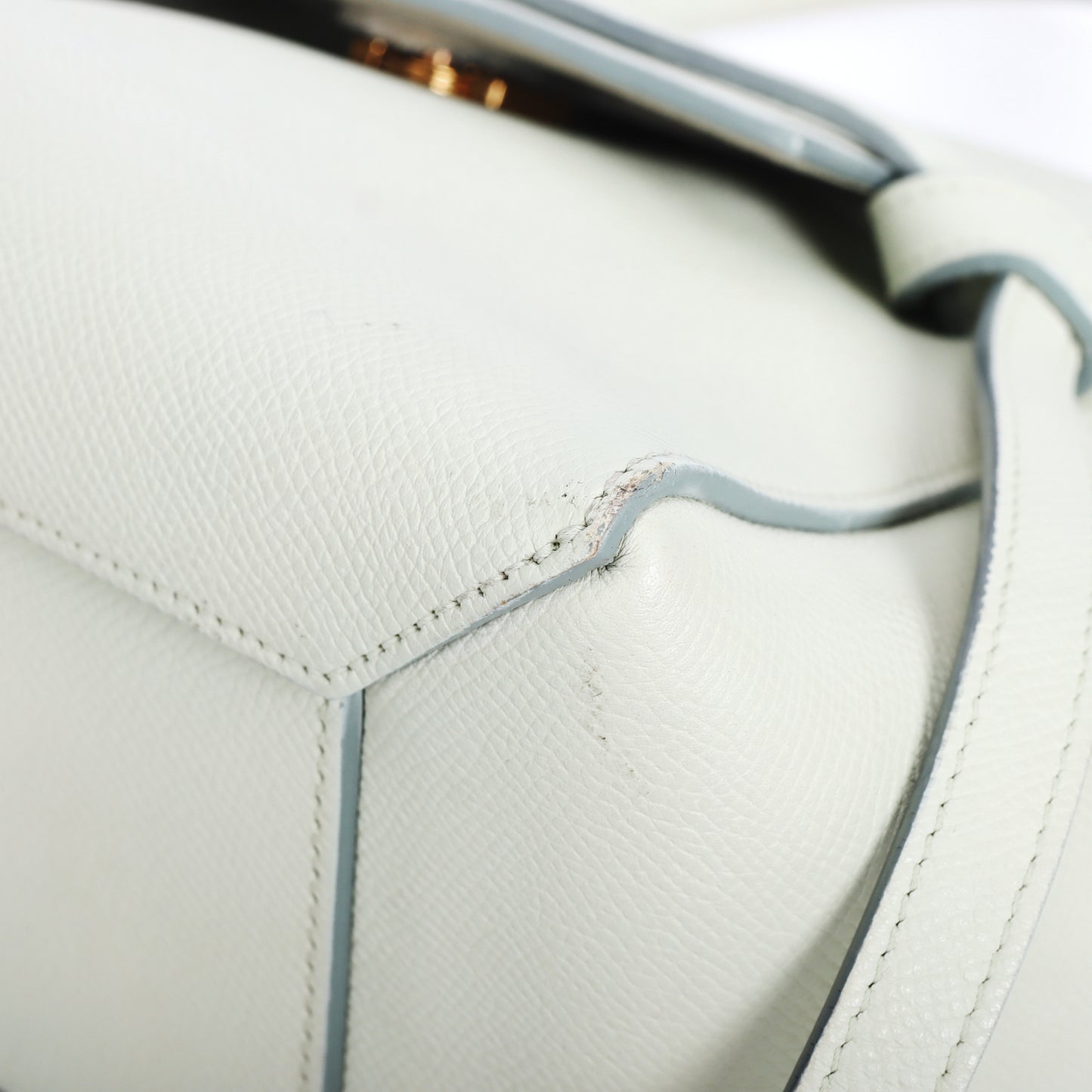 Pre-Owned Celine Light Green Grained Calfskin Shoulder Bag 57871147
