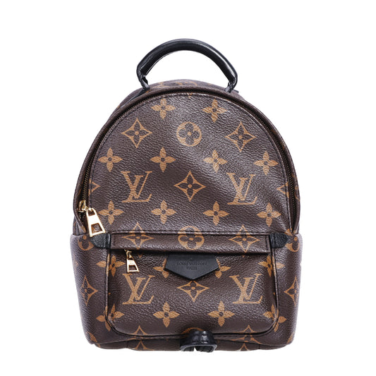 Pre-Owned Louis Vuitton Palm Springs Monogram Brown Coated Canvas Backpack 58084286