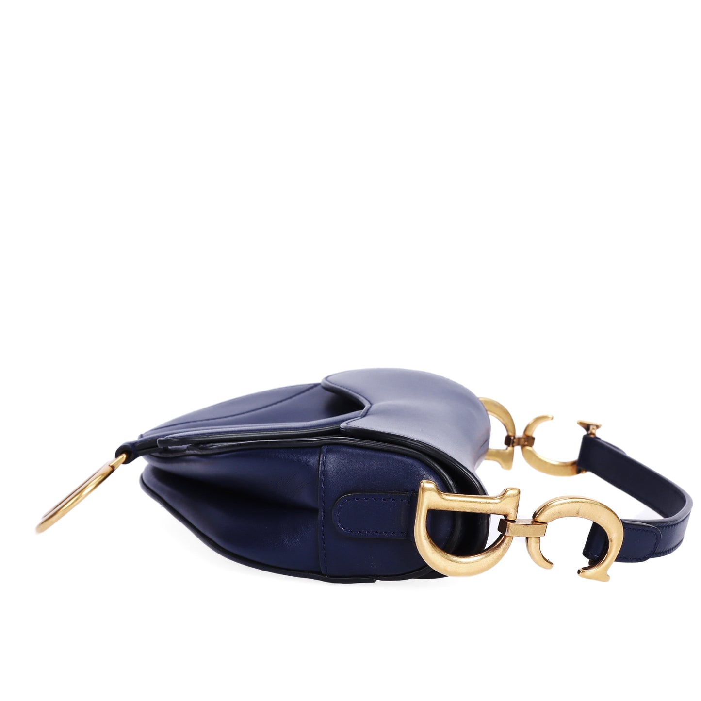 Pre-Owned Dior Saddle Blue Calfskin Crossbody Bag 58264446