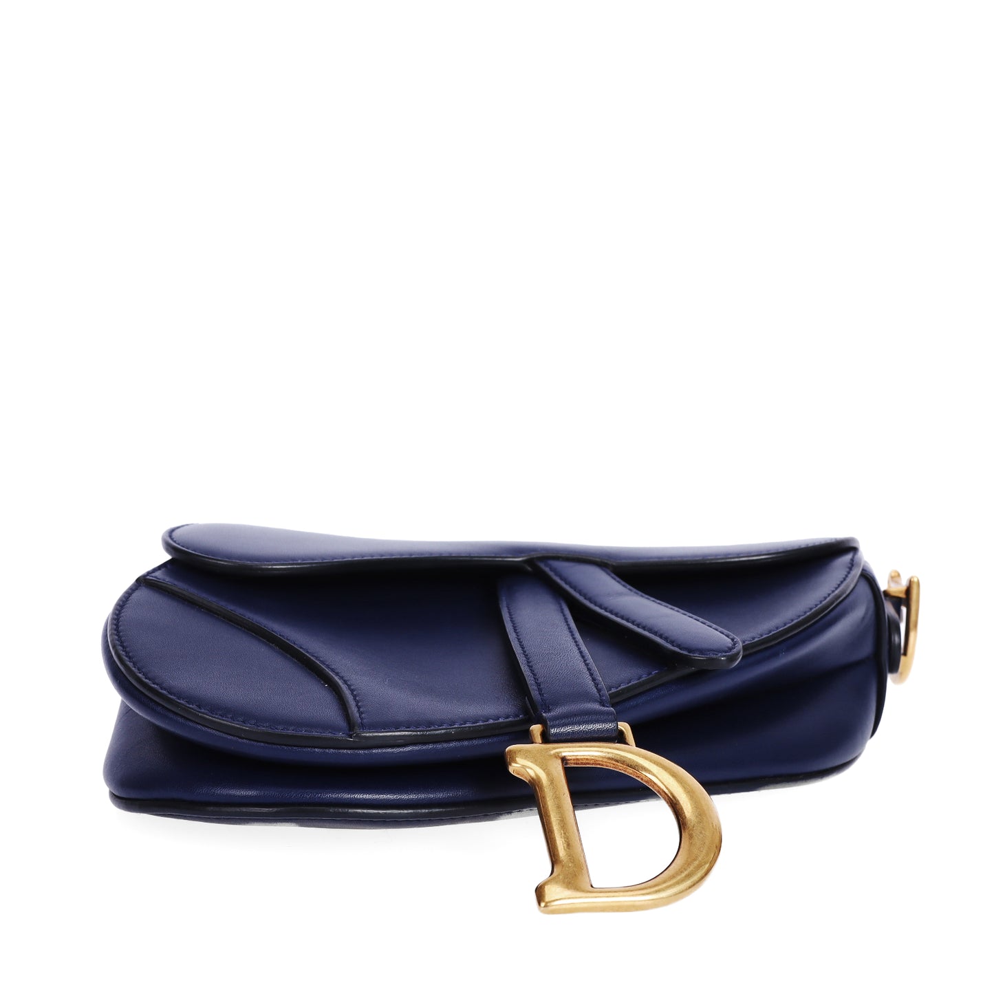 Pre-Owned Dior Saddle Blue Calfskin Crossbody Bag 58264446