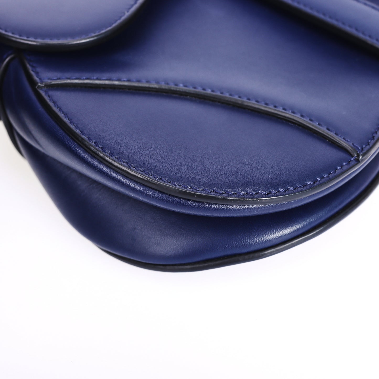 Pre-Owned Dior Saddle Blue Calfskin Crossbody Bag 58264446