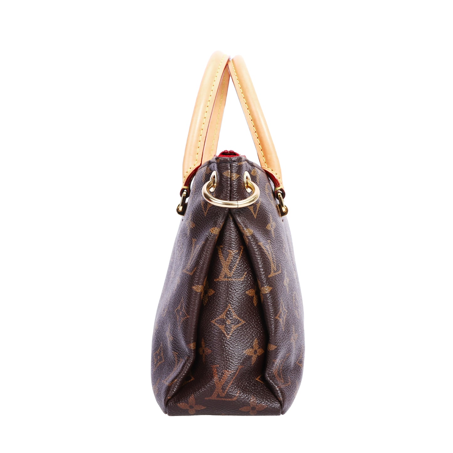 Pre-Owned Louis Vuitton Pallas Small Size Monogram Brown Coated Canvas Shoulder Bag 58329595