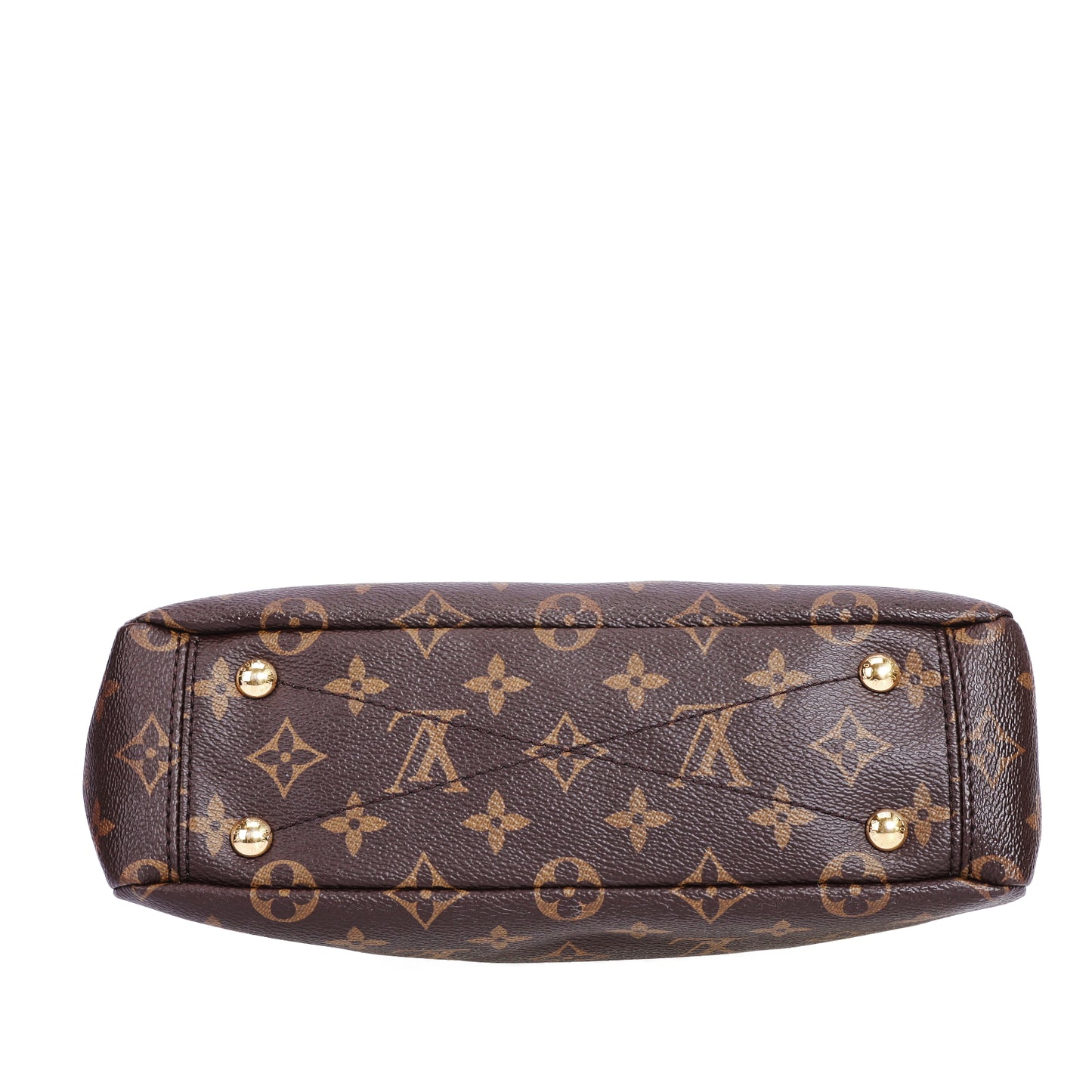 Pre-Owned Louis Vuitton Pallas Small Size Monogram Brown Coated Canvas Shoulder Bag 58329595