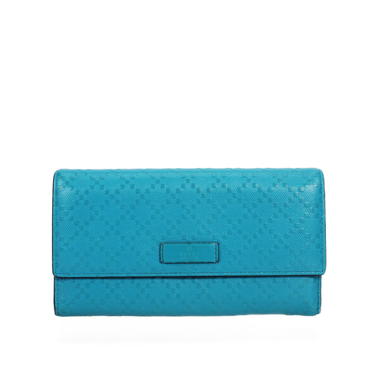 Pre-Owned Gucci Blue Calfskin Wallet 58339688
