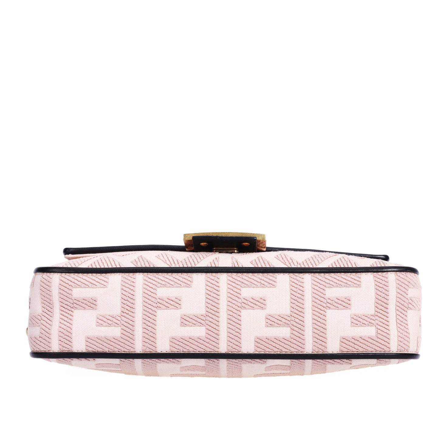 Pre-Owned Fendi Pink Zucca Embroidered Canvas Baguette Crossbody Bag 58936171