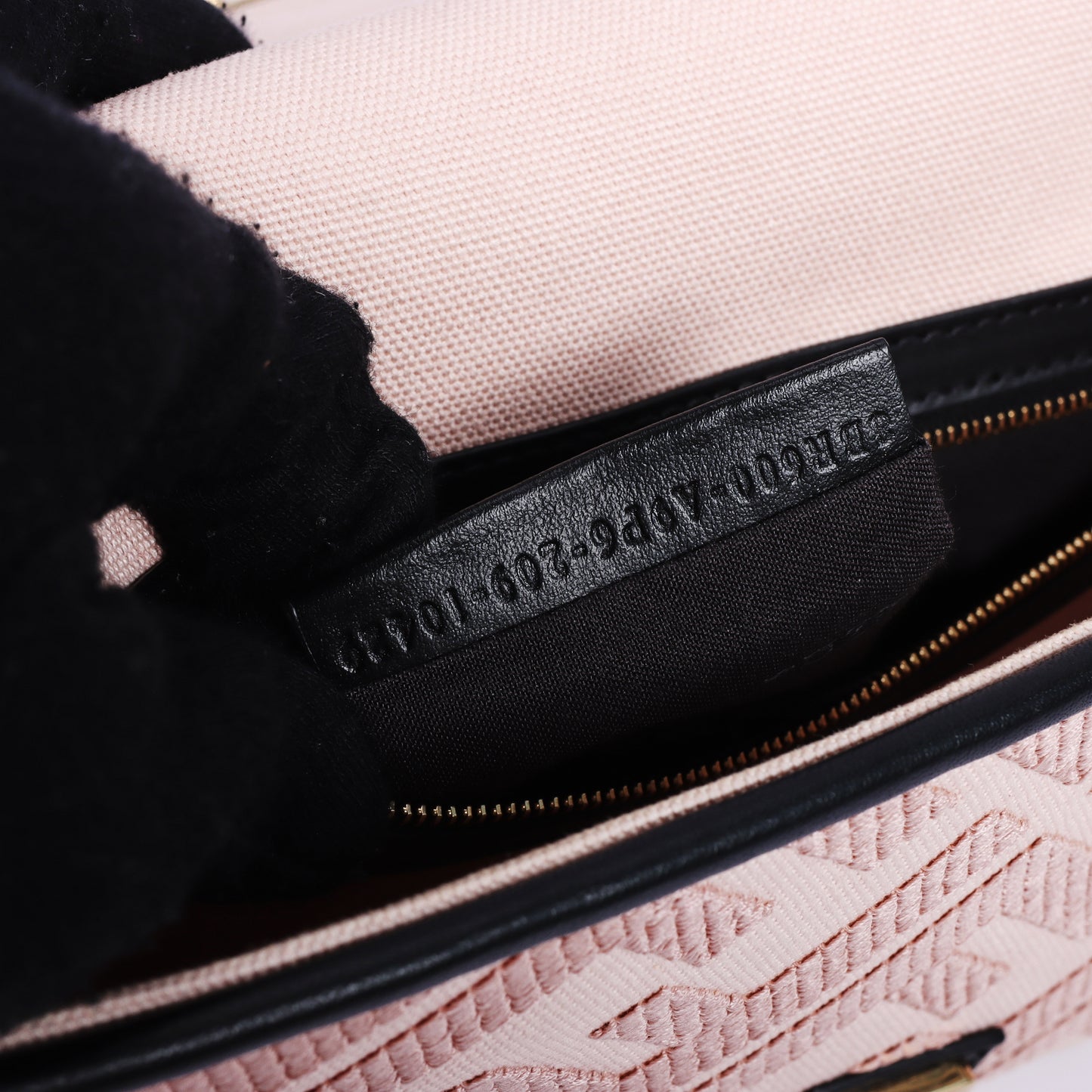 Pre-Owned Fendi Pink Zucca Embroidered Canvas Baguette Crossbody Bag 58936171
