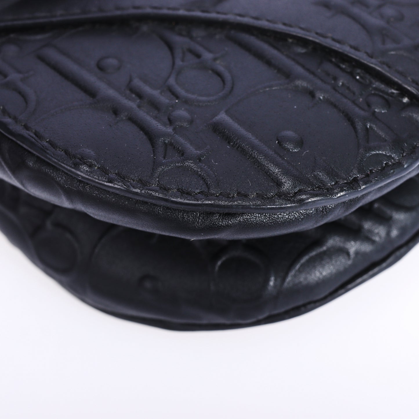 Pre-Owned Dior Saddle Black Calfskin Leather Shoulder Bag 60133325