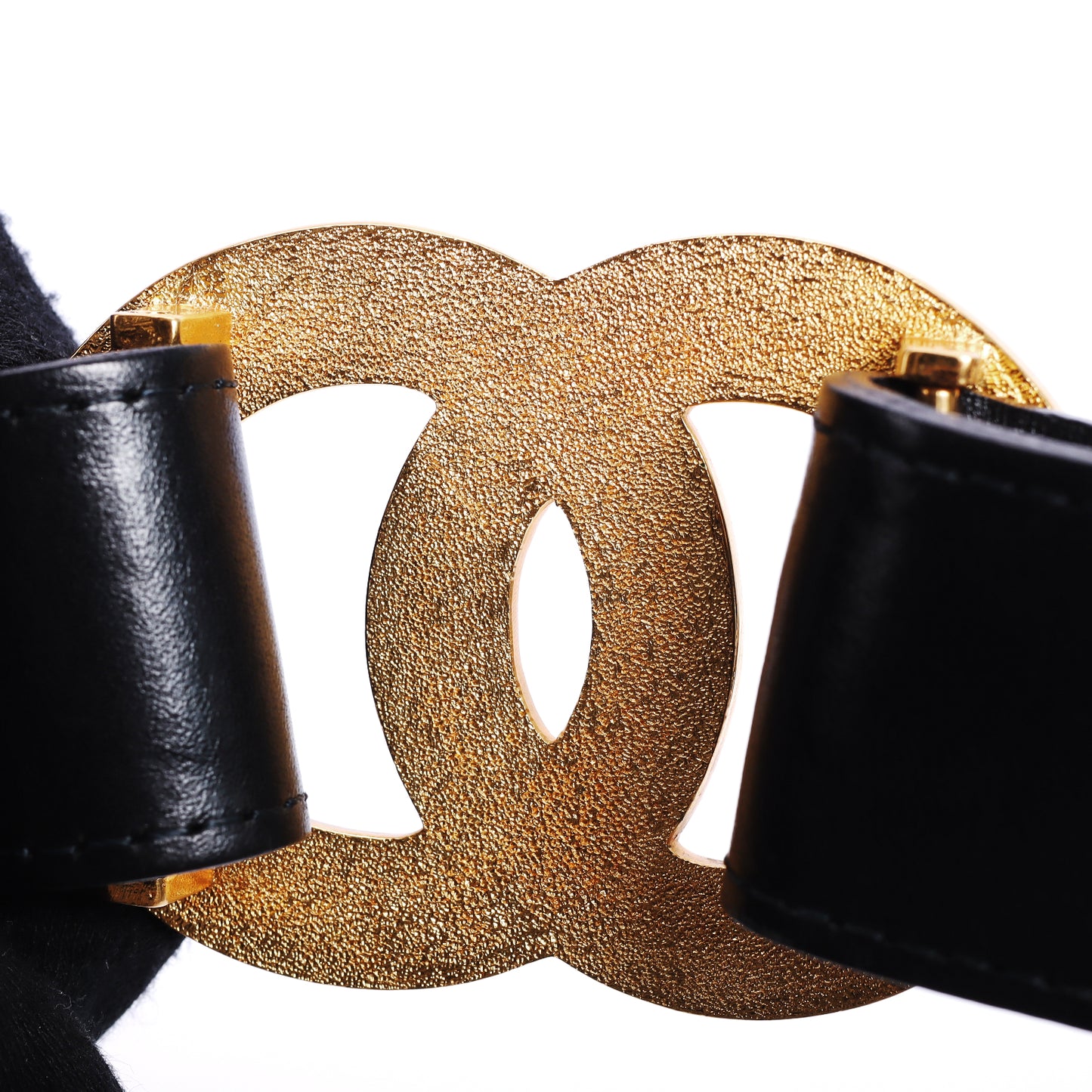 Pre-Owned Chanel Black Calfskin Leather Belt 61628937