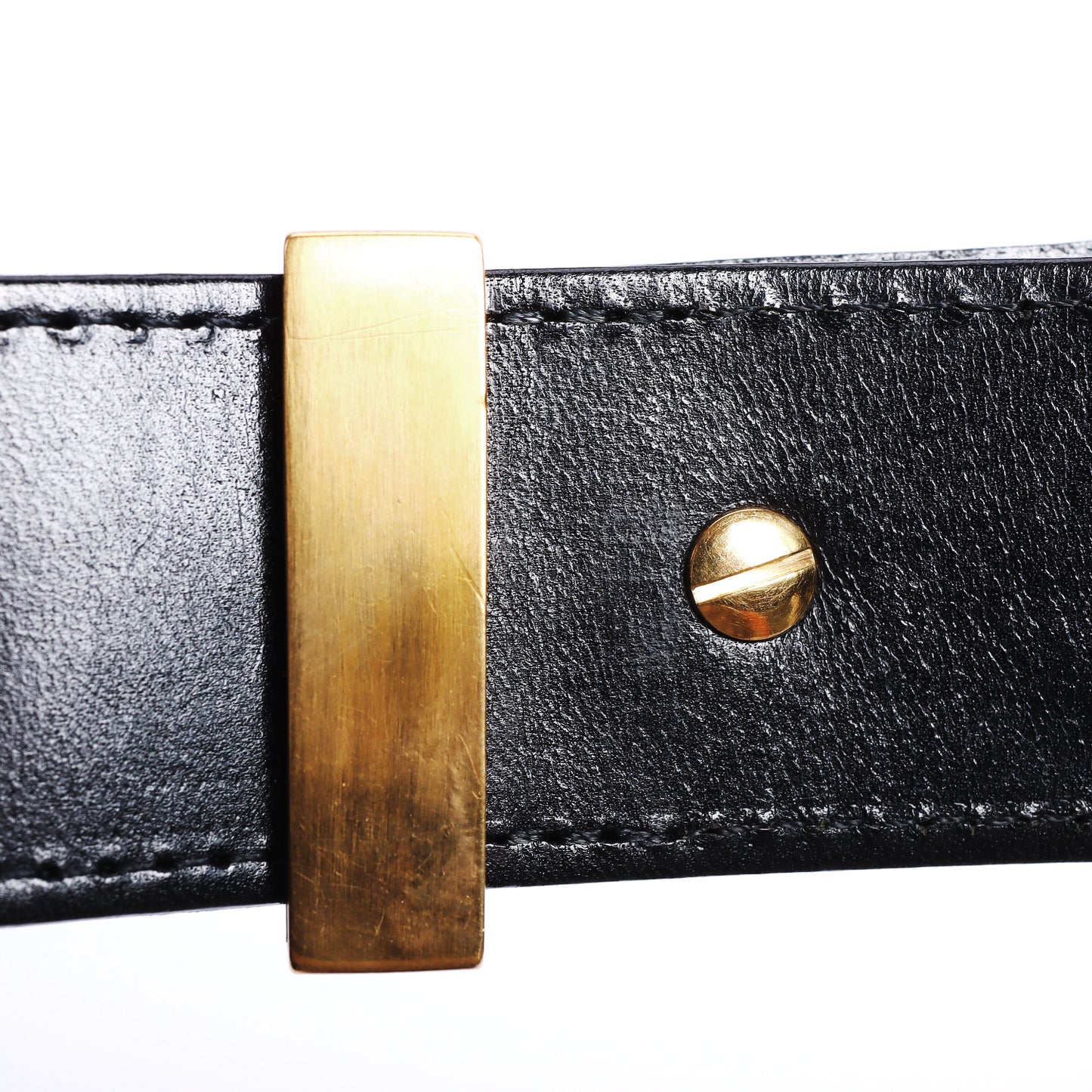 Pre-Owned Chanel Black Calfskin Leather Belt 61628937