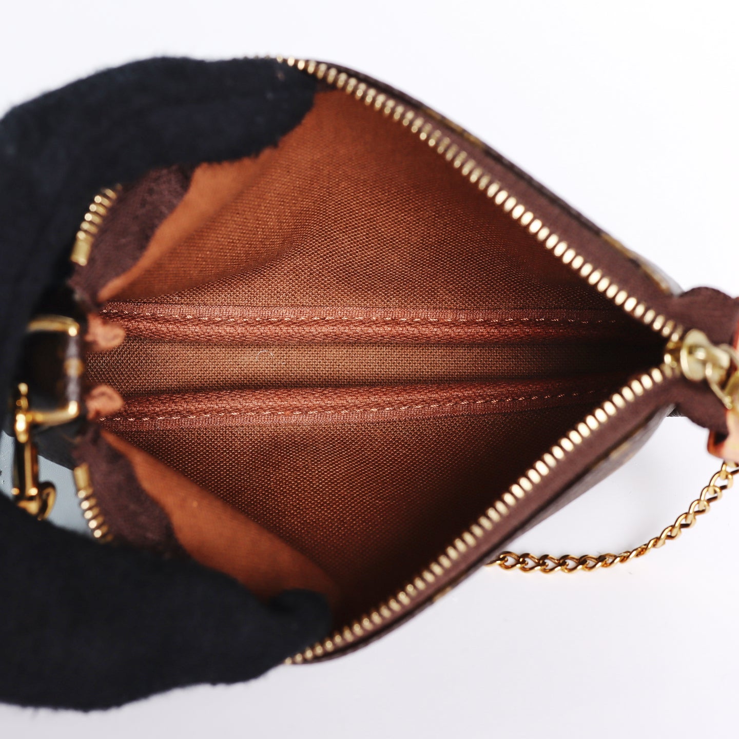 Pre-Owned Louis Vuitton  Pochette Accessoires Brown Coated Canvas Small Leather Goods 63824384