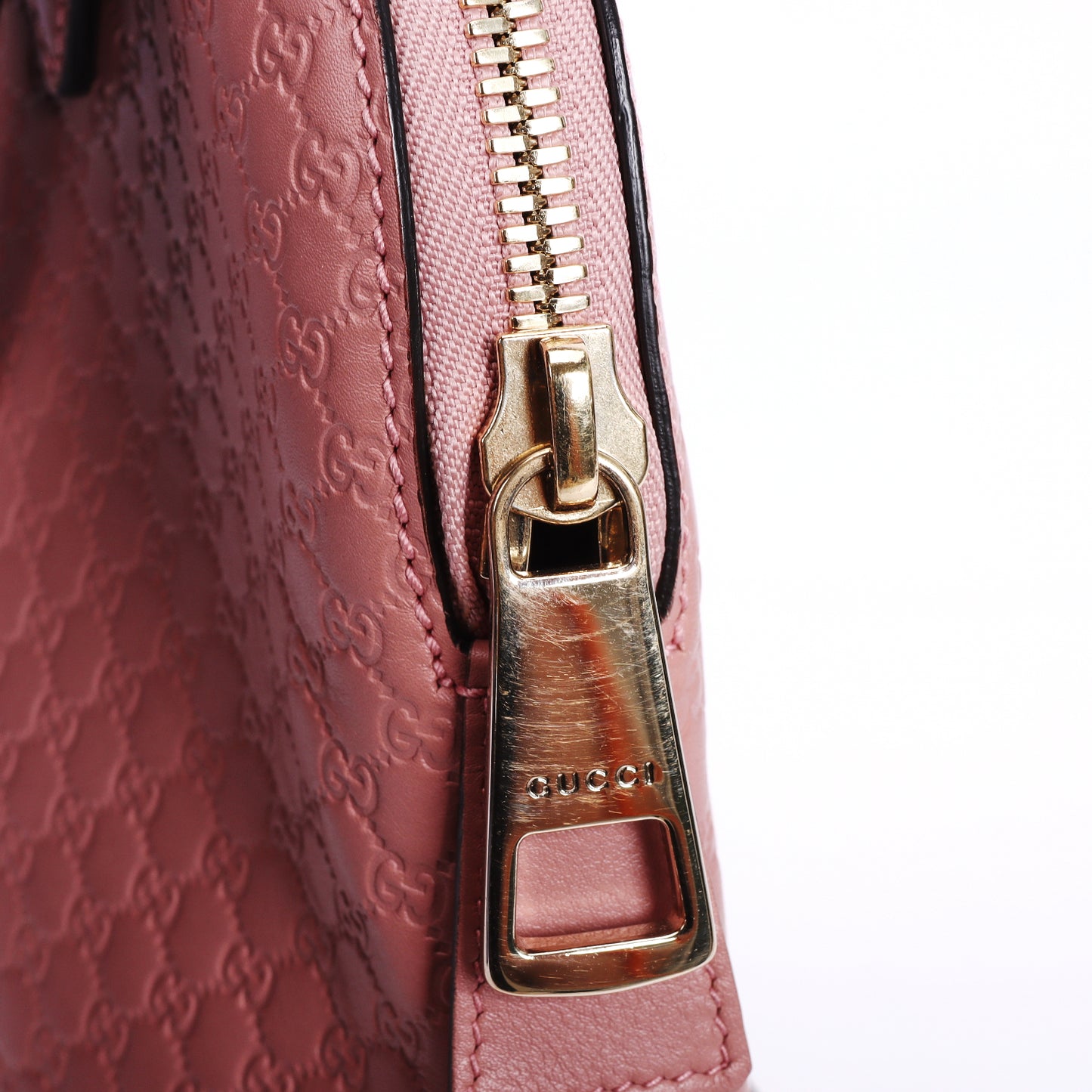 Pre-Owned Gucci Bree Microguccissima Pink Calfskin Shoulder Bag 64749019