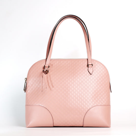 Pre-Owned Gucci Bree Microguccissima Pink Calfskin Shoulder Bag 64749019