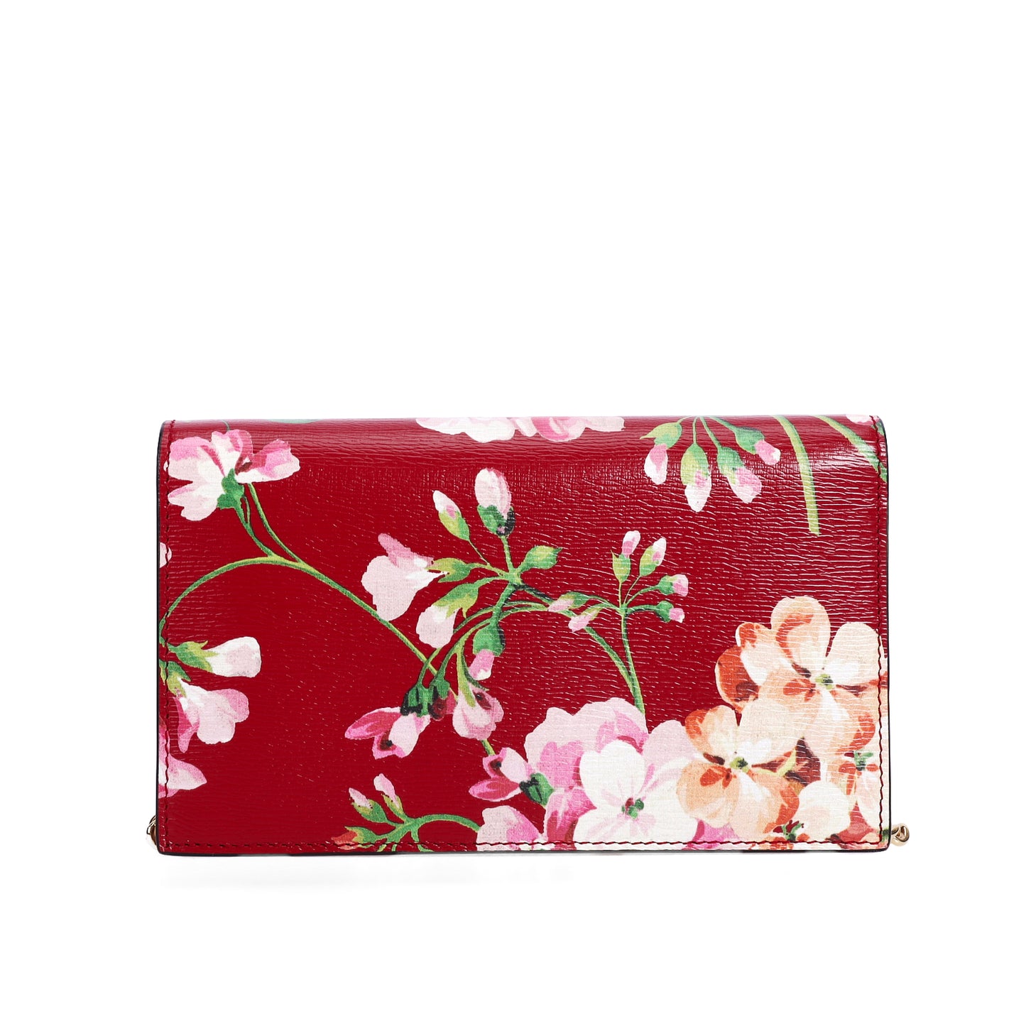 Pre-Owned Gucci Interlocking Red Floral Print Patent Calfskin Crossbody Bag 64888516