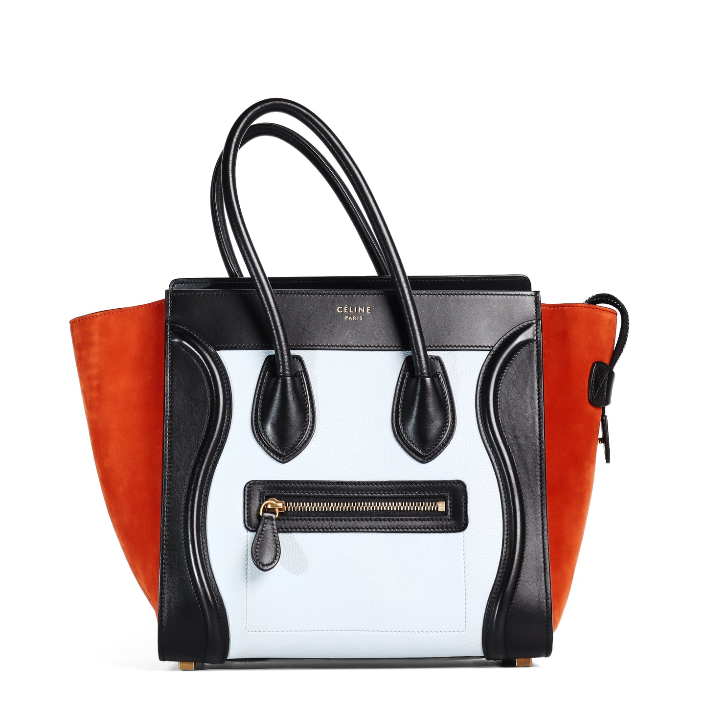 Pre-Owned Celine Luggage Multicolor Calfskin Top Handle Bag 65203961 L