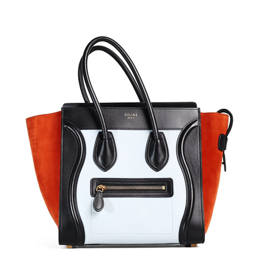 Pre-Owned Celine Luggage Multicolor Calfskin Top Handle Bag 65203961 L